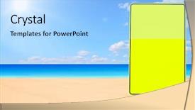  Presentation with traffic enforcer - Beautiful presentation theme featuring sea - of beautiful beaches series backdrop and a  colored foreground