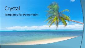  Presentation with beach palm tree wedding - Slide deck featuring sea 16x9 wide-screen aspect background and a  colored foreground