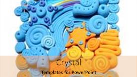  Presentation with sea floor - Colorful presentation design enhanced with sea abstraction of the seabed backdrop and a yellow colored foreground