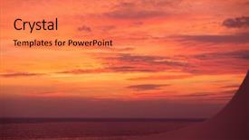  Presentation with burial at sea - Theme consisting of sea against dramatic sky andalusia background and a  colored foreground