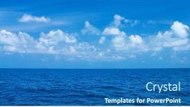  Presentation with sea water - Cool new slides with sea-and-blue-sky-blue backdrop and a ocean colored foreground