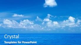  Presentation with sea water - Beautiful presentation theme featuring sea-and-blue-sky-blue backdrop and a teal colored foreground
