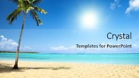  Presentation with palm sunday christian jesus - Beautiful PPT theme featuring sea and coconut palm backdrop and a light blue colored foreground
