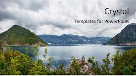  Presentation with sea weather - Cool new slides with sea and mountains in bad rainy weather montenegro stitched panorama backdrop and a white colored foreground