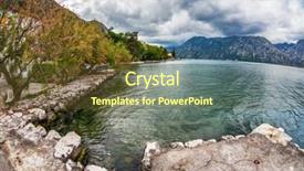  Presentation with sea weather - PPT theme with sea and mountains in bad rainy weather montenegro background and a tawny brown colored foreground