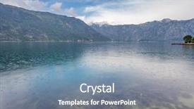  Presentation with sea weather - Audience pleasing PPT theme consisting of sea and mountains in bad rainy weather montenegro backdrop and a seafoam green colored foreground