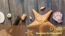  Presentation with sea water - Beautiful slide deck featuring sea-and-ocean-gifts backdrop and a tawny brown colored foreground