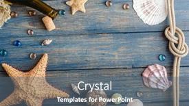  Presentation with sea water - PPT theme with sea-and-ocean-gifts background and a gray colored foreground