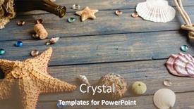  Presentation with water ocean - Slide deck having sea-and-ocean-gifts background and a coral colored foreground