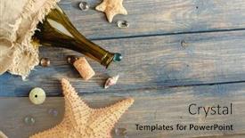  Presentation with pirate - PPT theme enhanced with sea-and-ocean-gifts background and a coral colored foreground