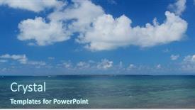  Presentation with ocean - Presentation having sea-and-ocean-in-ishigaki background and a ocean colored foreground