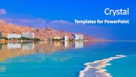  Presentation with sea water - Amazing slide set having sea at coast of israel backdrop and a cobalt blue colored foreground