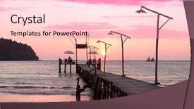  Presentation with end - Amazing PPT theme having sea at the end backdrop and a lemonade colored foreground