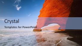  Presentation with arches - Amazing presentation theme having sea atlantic ocean morocco africa backdrop and a light blue colored foreground