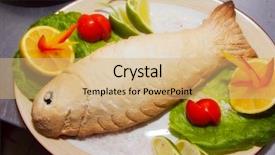  Presentation with salt - Presentation theme enhanced with sea bass baked in salt background and a coral colored foreground