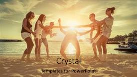  Presentation with sunny sky - Beautiful theme featuring sea battle - friends funny game backdrop and a  colored foreground