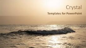  Presentation with lighting - Theme having sea-beautiful-golden-sunset background and a lemonade colored foreground