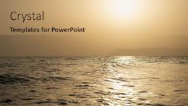  Presentation with lighting - Presentation theme enhanced with sea-beautiful-golden-sunset background and a coral colored foreground
