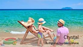  Presentation with old couple - PPT layouts having sea bed - family on beach young couple background and a coral colored foreground