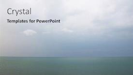  Presentation with thunderstorm - PPT layouts enhanced with sea-before-rain-beautiful-nature background and a white colored foreground