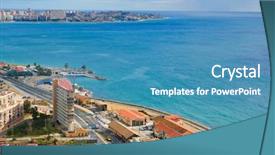  Presentation with spain - Audience pleasing theme consisting of sea birds - beach line in alicante spain backdrop and a teal colored foreground