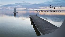  Presentation with lost - Beautiful slides featuring sea birds - lost in solitude backdrop and a light blue colored foreground