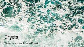 Presentation with water ocean - Amazing slide deck having sea-blue-fresh-ocean-water backdrop and a soft green colored foreground