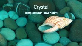  Presentation with sea shells - Slide set enhanced with sea bottom with shells and stones background and a ocean colored foreground