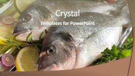  Presentation with grill - PPT theme enhanced with sea bream fish background and a gray colored foreground