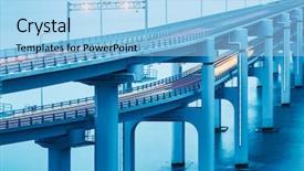  Presentation with cross - Audience pleasing slide deck consisting of sea bridge liaoning province china backdrop and a light blue colored foreground