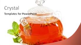  Presentation with mint - Cool new PPT layouts with sea-buckthorns-tea-with-fresh backdrop and a white colored foreground