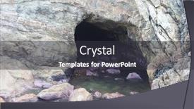  Presentation with beach rocks - Colorful presentation theme enhanced with sea-cave-and-rocks backdrop and a dark gray colored foreground