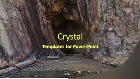  Presentation with koi fish - Colorful presentation design enhanced with sea-cave-with-koi-fish backdrop and a tawny brown colored foreground