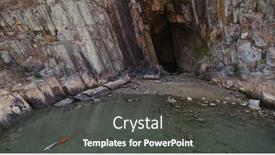  Presentation with koi fish - Cool new slide deck with sea-cave-with-koi-fish backdrop and a dark gray colored foreground
