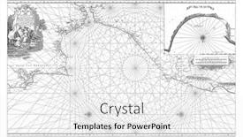  Presentation with tangier - Presentation design featuring sea-chart-of-the-strait background and a white colored foreground
