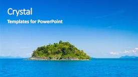  Presentation with frames blue green - Cool new slides with sea coastline - green pinnacle blue paradise backdrop and a  colored foreground