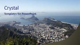  Presentation with brazils amazon rio negro river - Beautiful presentation featuring sea coastline - rio de janeiro backdrop and a sky blue colored foreground