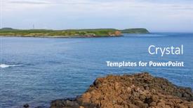  Presentation with taiwan - Slide deck enhanced with sea-coastline-in-penghu background and a teal colored foreground