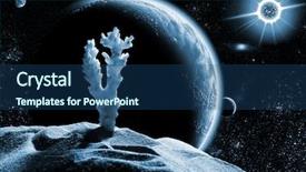  Presentation with sea coral - Slide deck consisting of sea coral on dead planet background and a  colored foreground