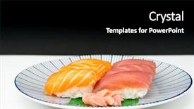 Presentation with traditional food romanian - Audience pleasing PPT layouts consisting of sea cucumber - fresh sushi traditional japanese food backdrop and a black colored foreground