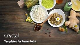  Presentation with sea cucumber - Presentation design featuring sea cucumber - natural ingredients for skin care background and a dark gray colored foreground