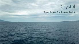  Presentation with water ripple - Theme with sea-dark-blue-ripple-water background and a sky blue colored foreground
