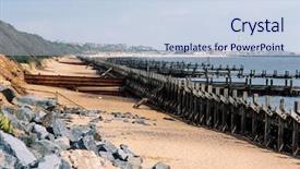  Presentation with england - Slide set having sea defences between gorleston background and a lemonade colored foreground