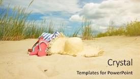  Presentation with summer - Audience pleasing presentation theme consisting of sea flap - beach scene summer accessories summer backdrop and a lemonade colored foreground