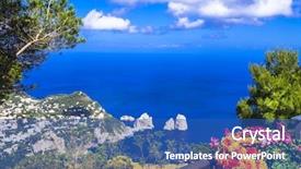  Presentation with capri holdings limited - Audience pleasing slide deck consisting of sea flower - italian holidays - capri island backdrop and a ocean colored foreground