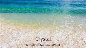  Presentation with storm - Presentation theme consisting of sea foam - scene waves storm background and a lemonade colored foreground