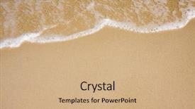  Presentation with water wave - Audience pleasing slides consisting of sea foam - wave of water on clear backdrop and a coral colored foreground