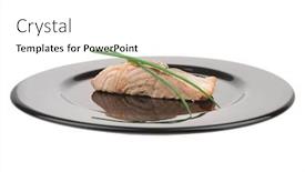  Presentation with salmon dish - Amazing slide deck having word milan vittorio emanuele gallery milan italy backdrop and a light gray colored foreground