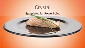  Presentation with salmon dish - 