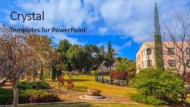  Presentation with sermon - Slide set having sea galilee - church sermon on the mount background and a light blue colored foreground